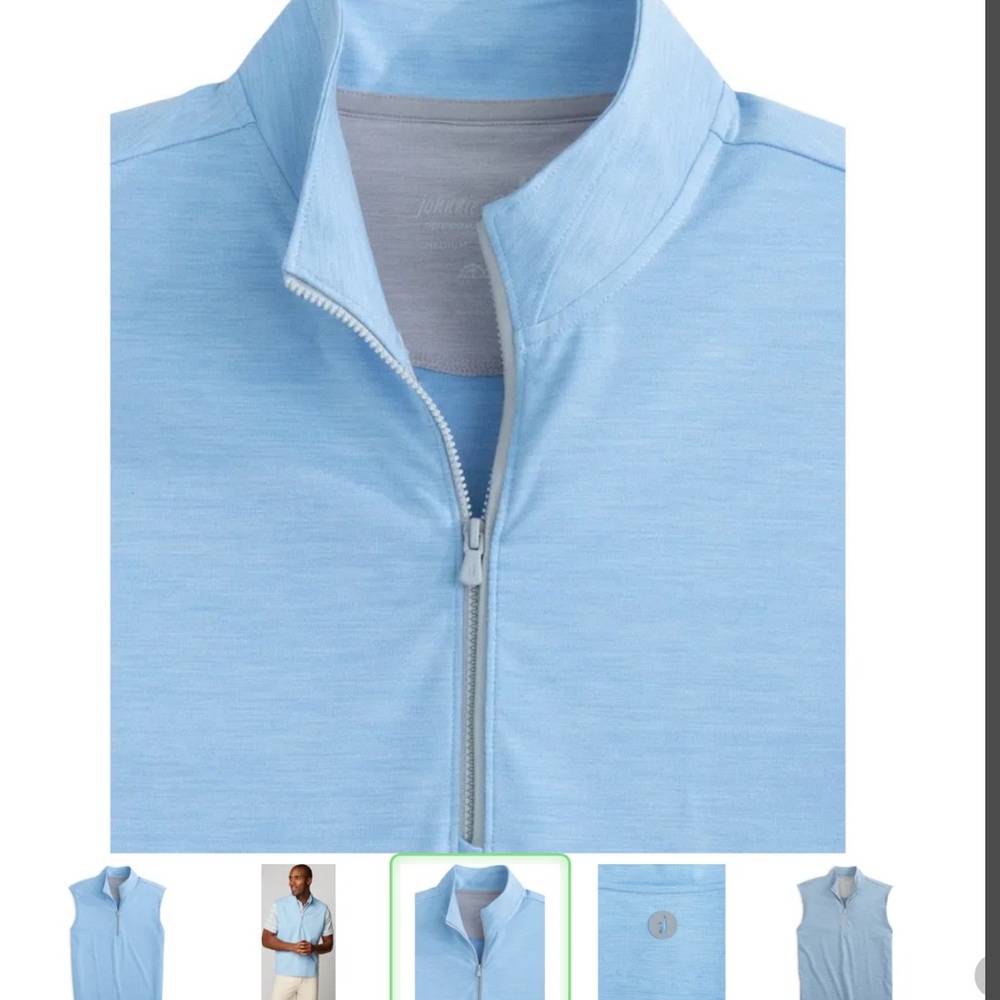 Johnnie-O Caleb Prep-Formance pullover Light Blue… - image 2